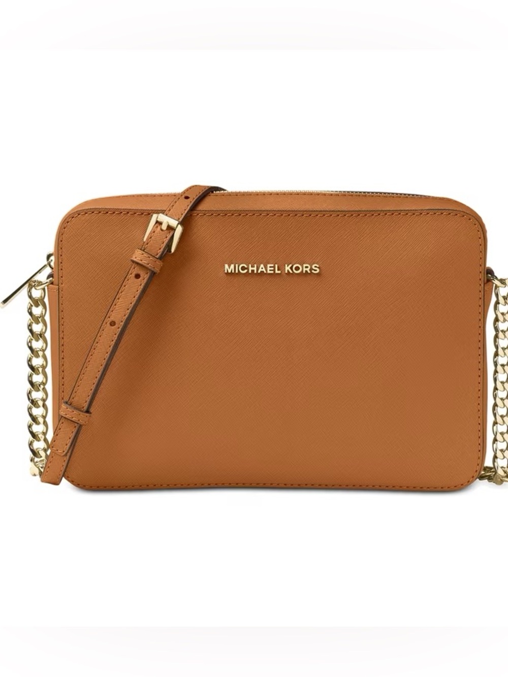 Michael Kors Cognac Saffiano Leather Crossbody Bag